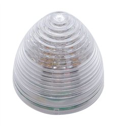 UP38366-9 LED 2" Round Beehive Light (Clearance/Marker) - Amber LED/Clear Lens