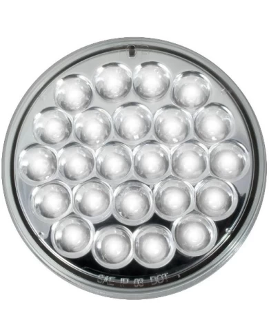 4” Round 24 LED Light, 12V WHITE/CLEAR LENS 4” Round 24 LED Light, 12V WHITE/CLEAR LENS