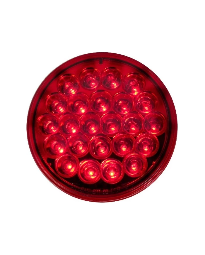 4” Round 24 LED Light, 12V,RED /RED LENS 4” Round 24 LED Light, 12V,RED /RED LENS