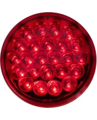 4” Round 24 LED Light, 12V,RED /RED LENS 4” Round 24 LED Light, 12V,RED /RED LENS