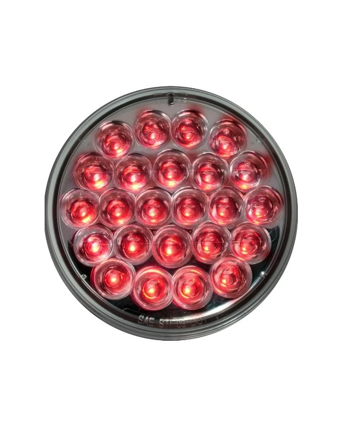 4” Round 24 LED Light, 12V,RED /RED CLEAR LENS 4” Round 24 LED Light, 12V,RED /RED CLEAR LENS