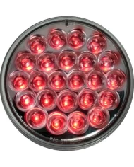 4” Round 24 LED Light, 12V,RED /RED CLEAR LENS 4” Round 24 LED Light, 12V,RED /RED CLEAR LENS
