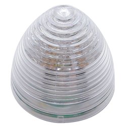 UP38367-9 LED 2" Round Beehive Light (Clearance/Marker) - Red LED/Clear Lens