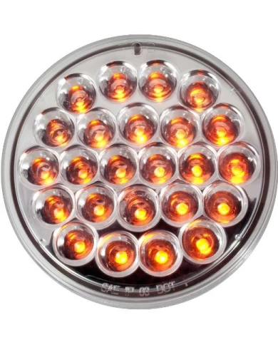 4” Round 24 LED Light, 12V,AMBER /AMBER CLEAR LENS 4” Round 24 LED Light, 12V,AMBER /AMBER CLEAR LENS
