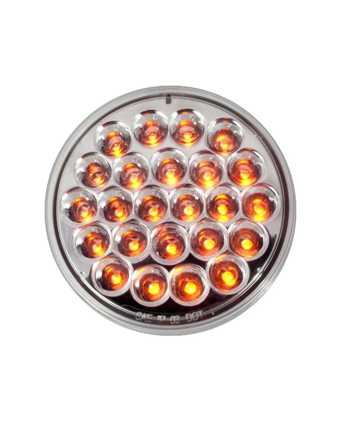 4” Round 24 LED Light, 12V,AMBER /AMBER CLEAR LENS 4” Round 24 LED Light, 12V,AMBER /AMBER CLEAR LENS