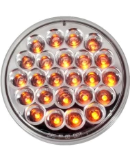 4” Round 24 LED Light, 12V,AMBER /AMBER CLEAR LENS 4” Round 24 LED Light, 12V,AMBER /AMBER CLEAR LENS