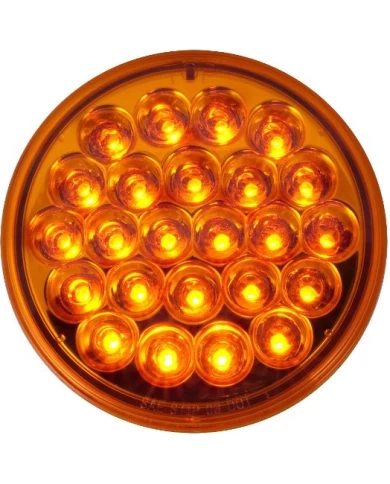 4” Round 24 LED Light, 12V,AMBER /AMBER LENS 4” Round 24 LED Light, 12V,AMBER /AMBER LENS