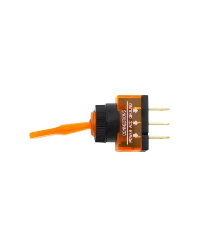 UP98352-Amber Illum Toggle 20 Amp 12V S.P.S.T. On/Off 1 Pc.