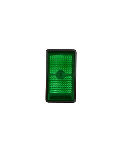 UP98359-Green Illum Jumbo Rocker 16 Amp 12V S.P.S.T. On/Off 1 Pc.