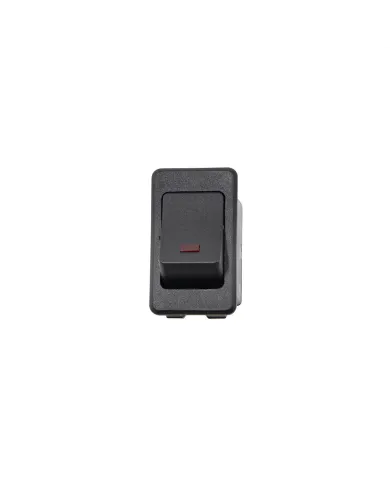 UP98362-Black Rocker w/Red LED 16 Amp 12V S.P.S.T. On/Off 1 Pc.