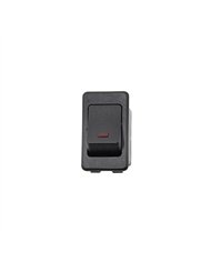 UP98362-Black Rocker w/Red LED 16 Amp 12V S.P.S.T. On/Off 1 Pc.