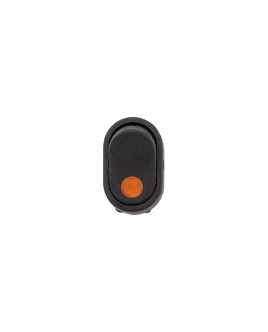 UP98364-Amber Illum Oval Rocker 16 Amp 12V On/Off 1/2" Dia. 1 Pc.