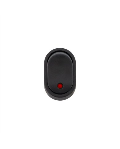 UP98366-Red LED Oval Rocker 16 Amp 12V On/Off 1/2" Dia. 1 Pc.