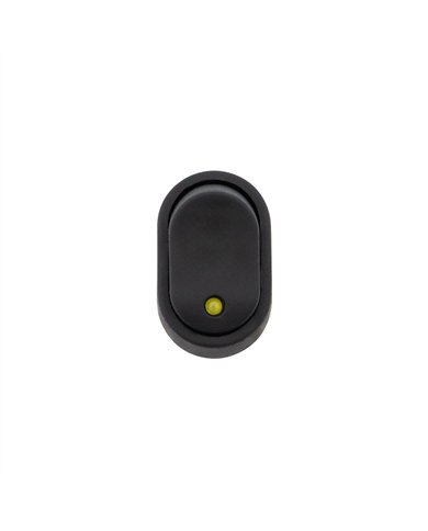 UP98367-Amber LED Oval Rocker 16 Amp 12V On/Off 1/2" Dia. 1 Pc.