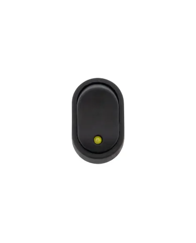 UP98367-Amber LED Oval Rocker 16 Amp 12V On/Off 1/2" Dia. 1 Pc.