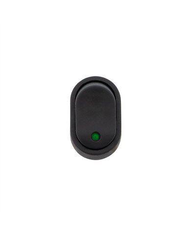 UP98368-Green LED Oval Rocker 16 Amp 12V On/Off 1/2" Dia. 1 Pc.