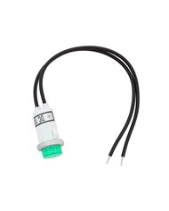 UP98370-16 Amp 12V Green Warning Light w/ 1/2" Panel Mount and Leads, 1 Pc.