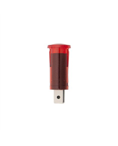 UP98372-Red Warning Light 16 Amp 12V w/2 Lucar Terminals, 1 Pc.