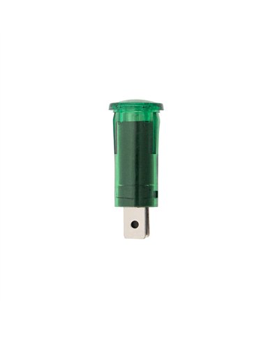 UP98374-Green Warning Light 16 Amp 12V w/2 Lucar Terminals, 1 Pc.