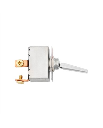 UP98380-All Metal Heavy Duty Toggle w/ 2 Screw Terminals 50 Amp 12V S.P.S.T. On/Off 1 Pc.