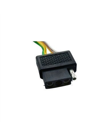 UP98398-4-Way Flat Molded Female Trailer Connector w/ Polarized Plugs, 1 Pc.