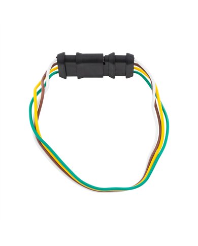 UP98401-4-Way Flat Moisture Proof M/FM Trailer Connectors w/ Polarized Plugs, 1 Pc.