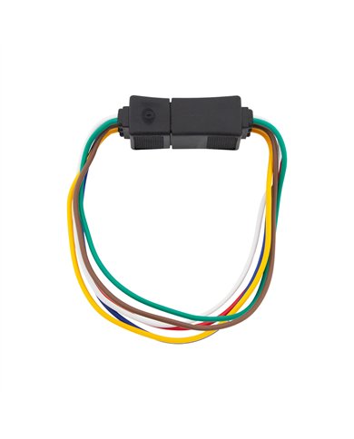 UP98404-6-Way Squared Moisture Proof M/FM Trailer Connectors w/ Polarized Plugs, 1 Pc.