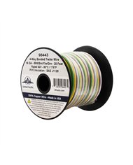 UP98443-Trailer Wire Bonded - Rated 80 C 16 AWG 4-Way, Wht/Brn/Ylw/Grn 25 Ft.