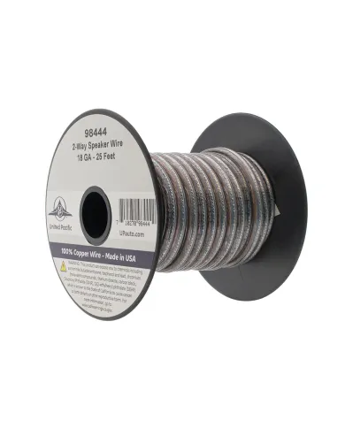 UP98444-Speaker Wire Bonded - 18 AWG 2-Way, PVC Insulated Copper Wire 25 Ft.