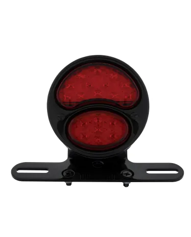 UP20290-Black Motorcycle Rear Fender Mounting Bracket With 1928 LED "DUO Lamp" Tail Light