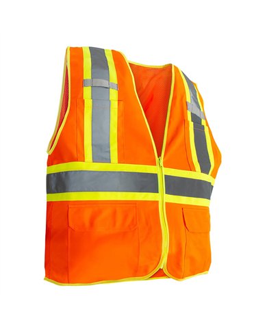 UP99220S-RigGear High Visibility Reflective Orange Safety Vest-Small