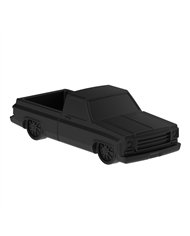 UP99222-Solid Die-Cast 1973-1987 Chevrolet Truck Style Paper Weight-Matte Black