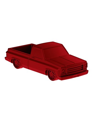 UP99260-Solid Die-Cast 1973-1987 Chevrolet Truck Style Paper Weight-Candy Red