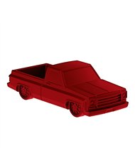 UP99260-Solid Die-Cast 1973-1987 Chevrolet Truck Style Paper Weight-Candy Red