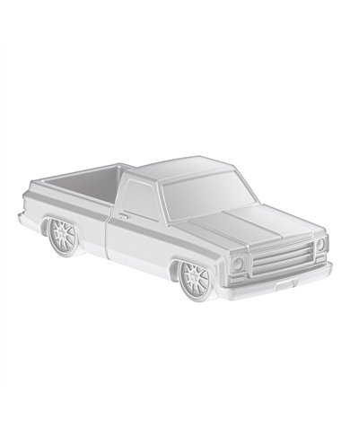 UP99261-Solid Die-Cast 1973-1987 Chevrolet Truck Style Paper Weight-Pearl White