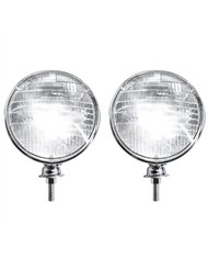UPA5022SB-7" Chrome Dietz Style Headlight With 12 Volt 6014 Sealed Beam Bulb