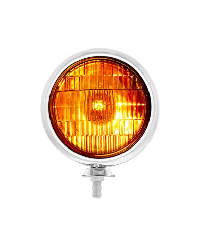 UPC364007-12V Vintage Chrome Fog Light, Amber Lens