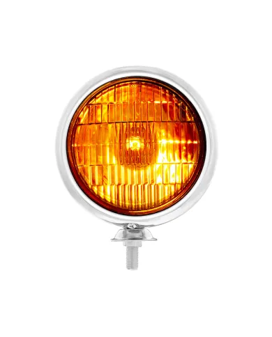 UPC364007-12V Vintage Chrome Fog Light, Amber Lens