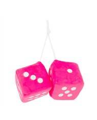 UPC5038P-3" X 3" Classic Fuzzy Dice, Pink (Pair)