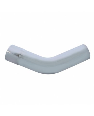 UPCE452-5-1212-Chrome 45 Degree Exhaust Expanded Elbow, 5" I.D. To 5" O.D. - 12" X 12"