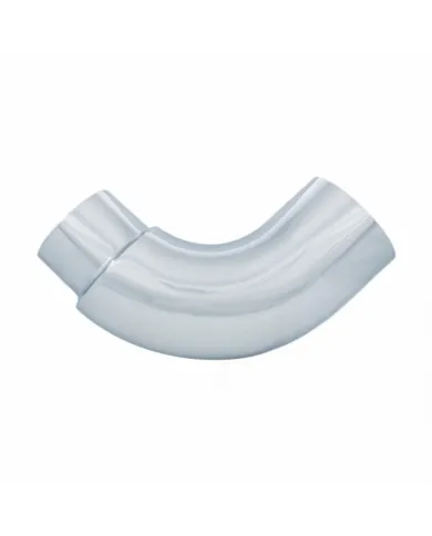 UPE390-65-1313-Chrome 90 Degree Exhaust Elbow, Reduce 6" O.D. To 5" O.D. - 13" X 13"