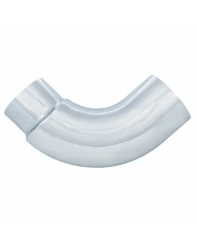 UPE390-75-1616-Chrome 90 Degree Exhaust Elbow, Reduce 7" O.D. To 5" O.D. - 16" X 16"