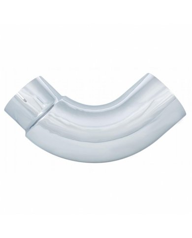 UPE390-75-2424-Chrome 90 Degree Exhaust Elbow, Reduce 7" O.D. To 5" O.D. - 24" X 24"