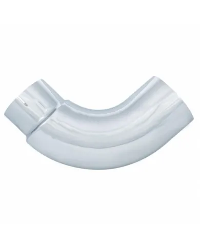 UPE390-75-2424-Chrome 90 Degree Exhaust Elbow, Reduce 7" O.D. To 5" O.D. - 24" X 24"