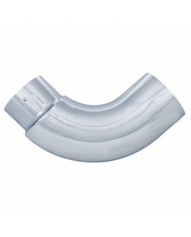 UPE490-65-1313-Chrome 90 Degree Exhaust Elbow, Reduce 6" O.D. To 5" I.D. - 13" X 13"