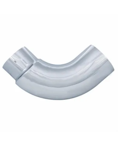UPE490-65-1313-Chrome 90 Degree Exhaust Elbow, Reduce 6" O.D. To 5" I.D. - 13" X 13"