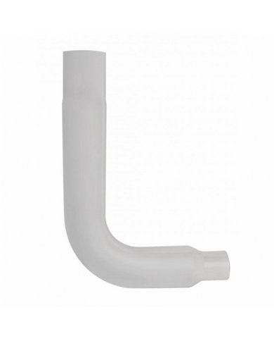 UPE90-75-3524-Chrome 90 Degree Exhaust Elbow, Reduce 7" O.D. To 5" O.D. - 35" X 24"