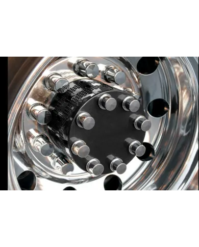RW17003-12-  HUB COVER GLOSS BLACK W/NUTS, 5/8" & 33MM COVERS, DANA/SPCR