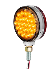 GG78379 - 4" PEARL DOUBLE FACE AMBER/RED SMOKE LENS, 24 SMD LED LIGHT/SIDE