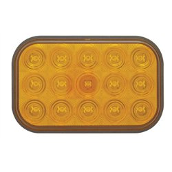 UP38746-15 LED Rectangular Turn Signal Light - Amber LED/Amber Lens